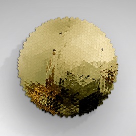 Gold-plated steel Bas-relief Matrix