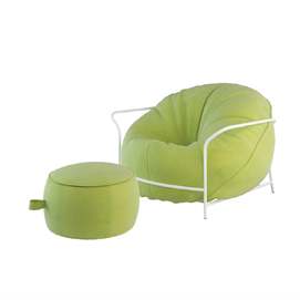 Outdoor armchair UNI with footstool