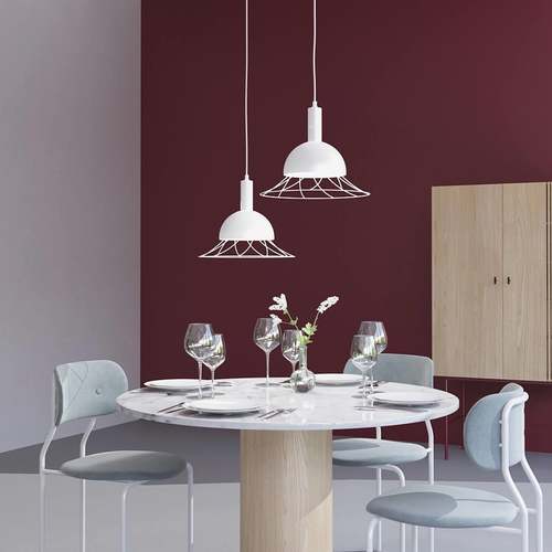 Pendant single lamp Baffi with shade