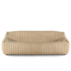 Beige leather sofa Stefan