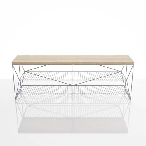 Bench with shelves for shoes Catena