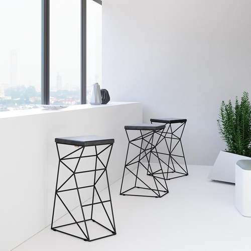 Bar stool Support Leather