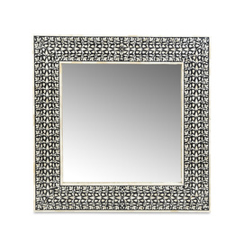 Wooden and bone mirror frame A327