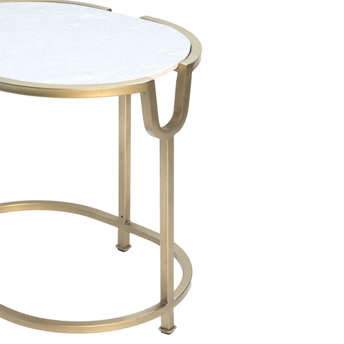 Auxiliary table with white marble A455