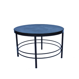 Round auxiliary table with marble A493