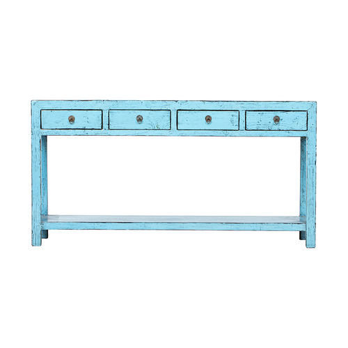 Console blue 4 drawers BE475