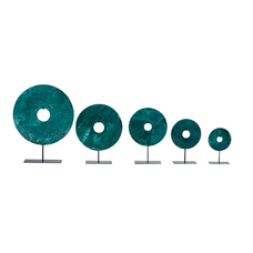 Set 5 discos en piedra turquesa BE520