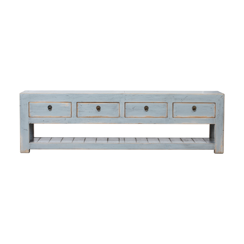 TV stand blue 4 drawers BE586