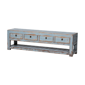 TV stand blue 4 drawers BE595