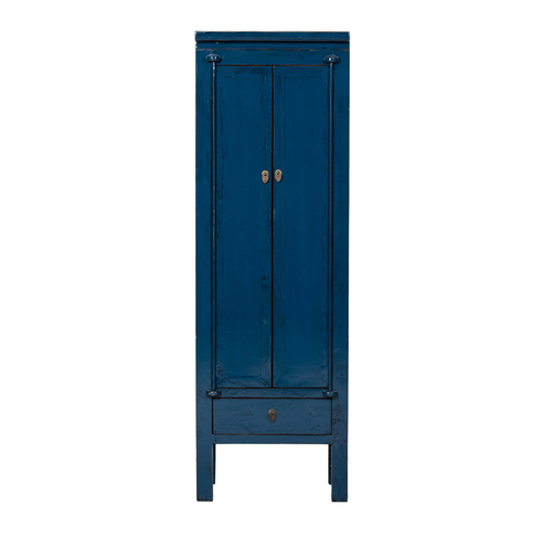 Cabinet blue 2 doors 1 drawer BE695