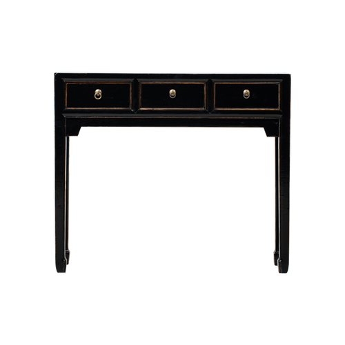 Console black 3 drawers BE807