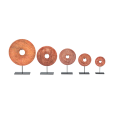 Set 5 discos en piedra naranja BE907