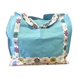 Bolsa azul con motivos florales BG-FP-M2-09