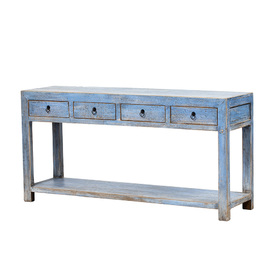 Console blue 4 drawers BK056