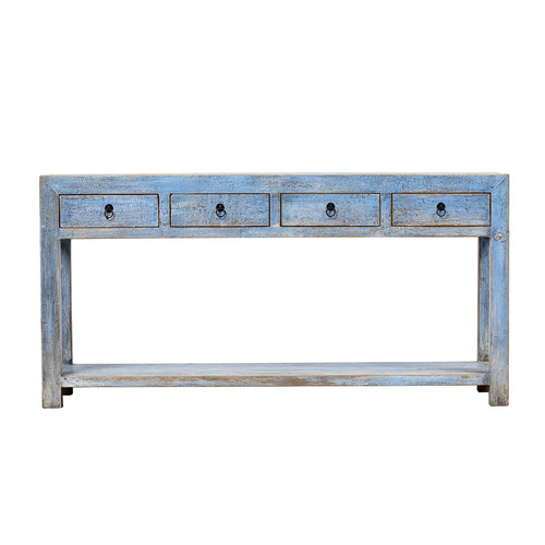 Console blue 4 drawers BK056