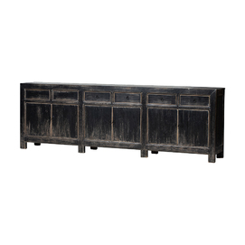 Cabinet black 6 drawers 6 doors BK128