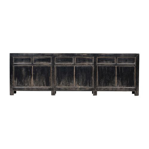 Cabinet black 6 drawers 6 doors BK128