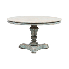 Mesa comedor redonda azul BK150