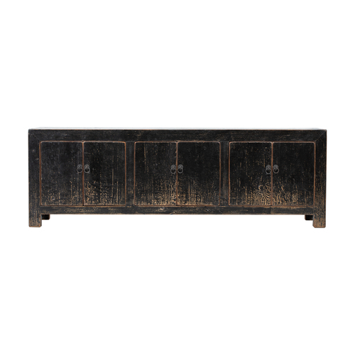 TV stand black 6 doors BK160