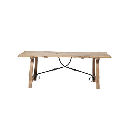 Dining table with wrought iron sconces CL067