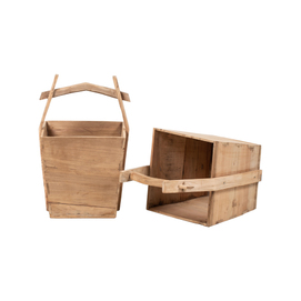 Natural bucket with handle CL467