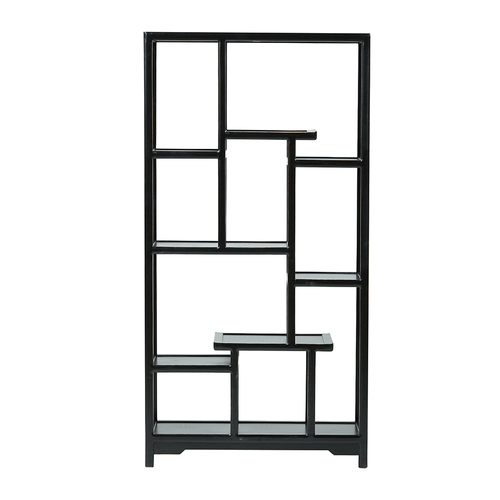 Black lacquer shelving unit DT106