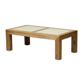 Mesa centro madera con piedra DT116