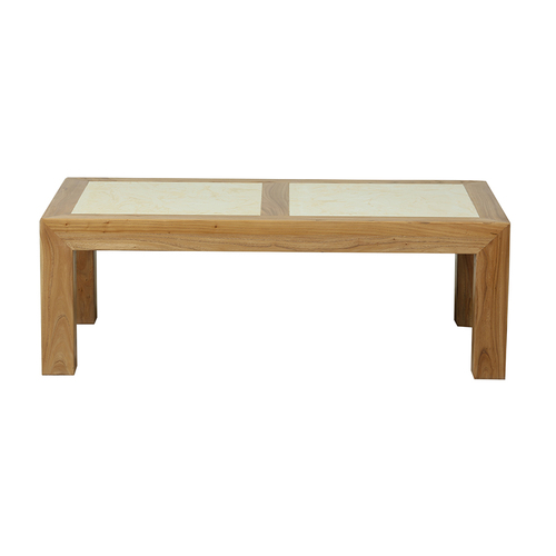 Mesa centro madera con piedra DT116