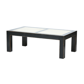 Coffee table black with top stone DT118