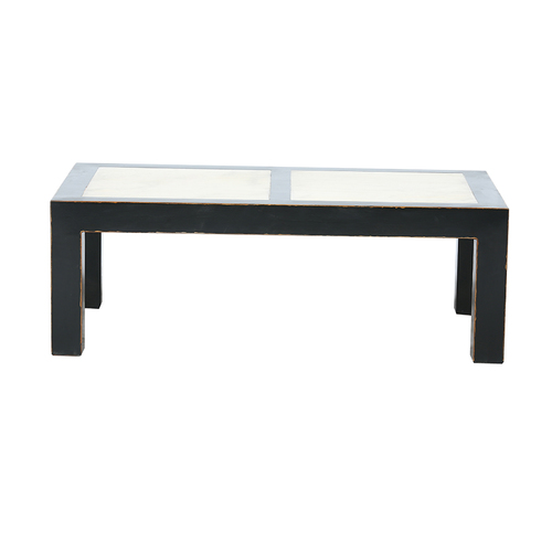 Coffee table black with top stone DT118