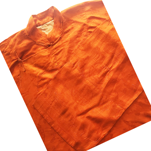 Orange Chinese silk cloth FR011