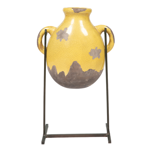 Yellow vase with base GK291