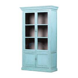 Glass cabinet blue 4 doors GK486