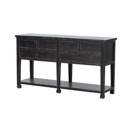 Console black 6 drawers GK963