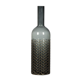 Glass bottle with copper grid GLS06