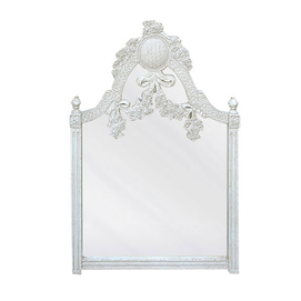 White mirror with carving H002