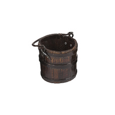 Small wood bucket with handle from Henan HS015