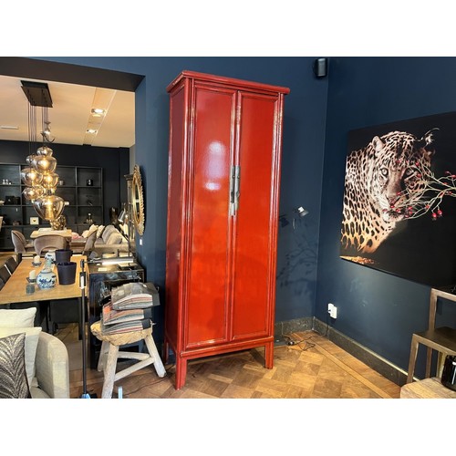 Lacquered Cabinet Tapered Red