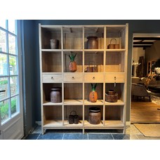 Old Pine Compartment Cabinet Open