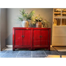 Red Lacquered Sideboard