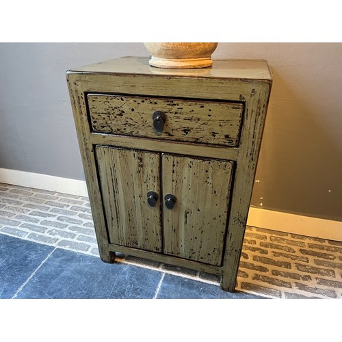 Green Lacquered Nightstand