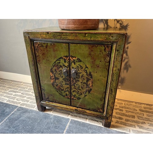 Green Lacquered Nightstand