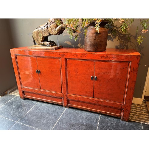 Red Lacquered Sideboard