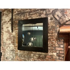 Old Pine Mirror Black 70X70CM