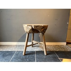 Elmwood Tree Trunk Stool