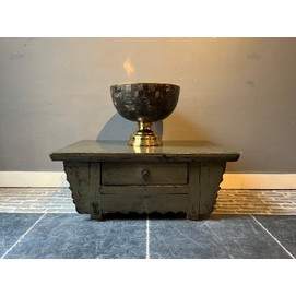 Antique Chinese Side Table Dark Green