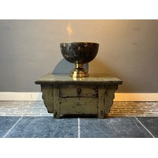 Antique Chinese Side Table Green