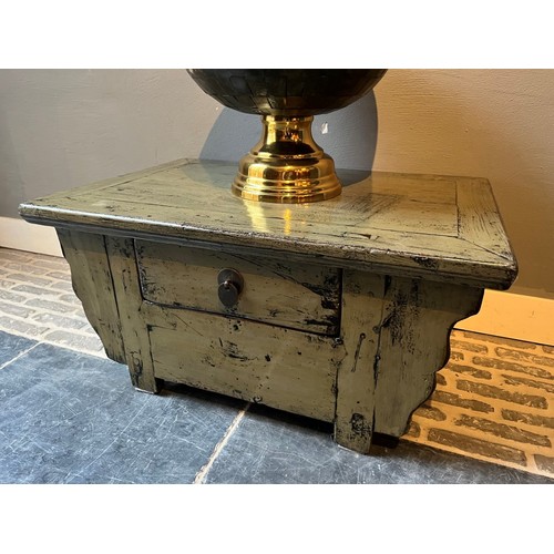 Antique Chinese Side Table Green