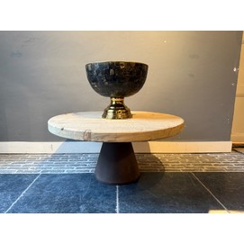 Old Pine Coffee Table Cone Leg Round 80CM