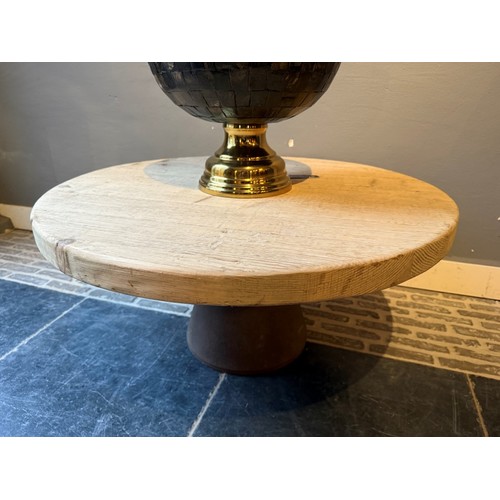 Old Pine Coffee Table Cone Leg Round 80CM